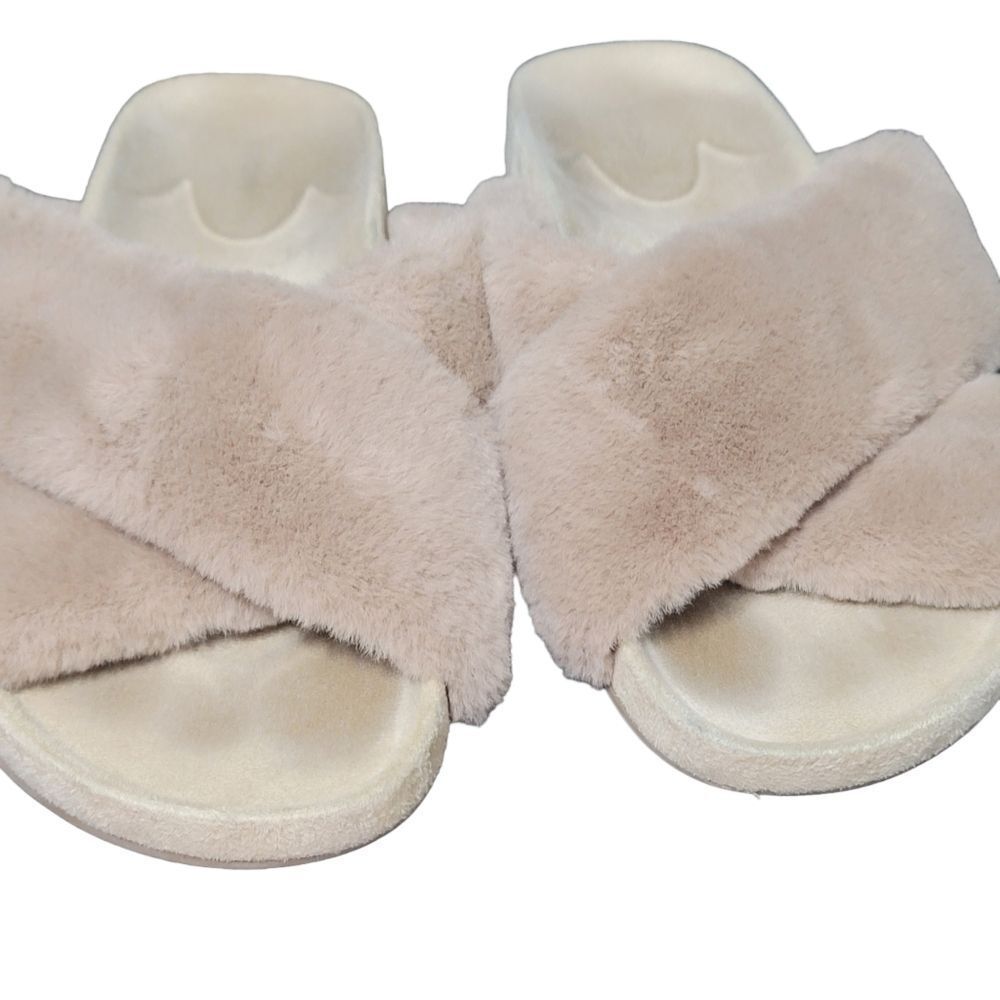 BIRDIES The Robin Tan Faux Fur Sandals - Picture 10 of 12